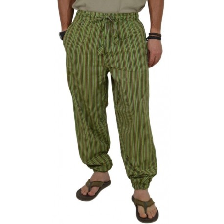 Comprar Pantalón Hippie de Rayas para hombre- Hecho en Nepal
