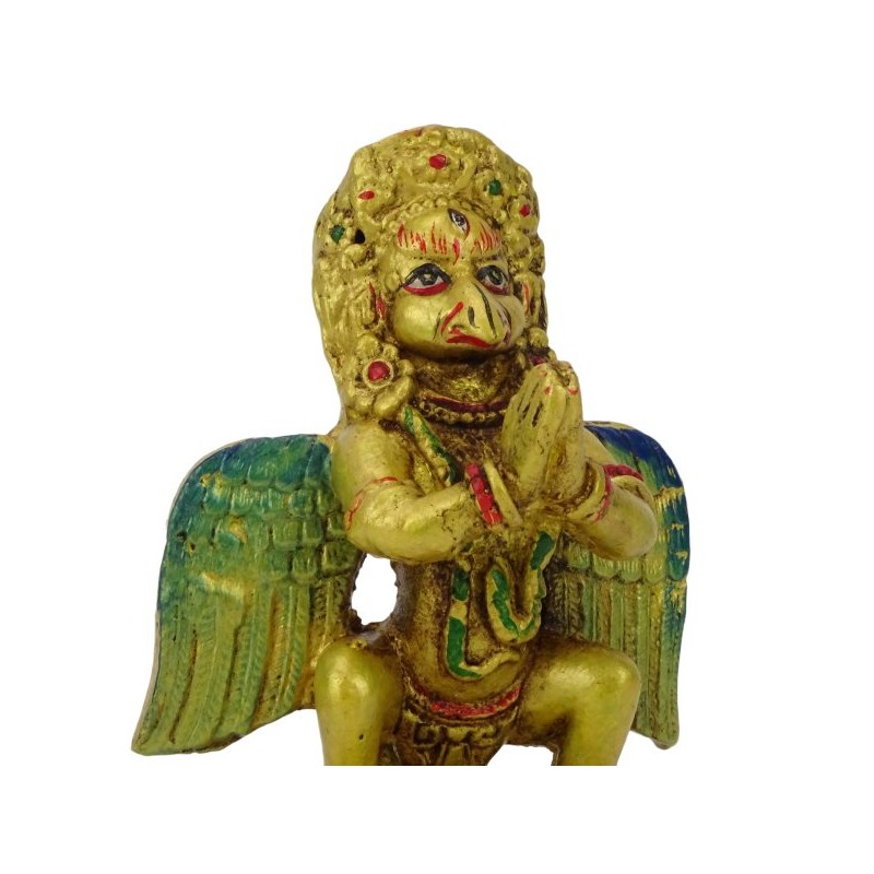 Figura de Garuda de 11 cm hecha y pintada de forma artesanal en Nepal
