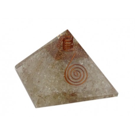 Piramide orginota Cuarzo Cristal 7 x 7 cm