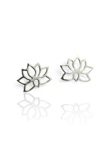 Pendientes de Plata 1ªLey Flor de Loto