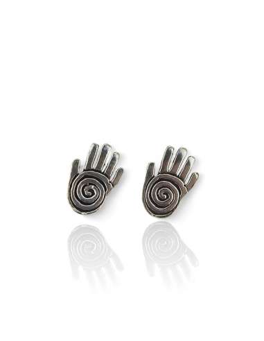 Pendientes de Plata 1ª Ley Manos Espiral