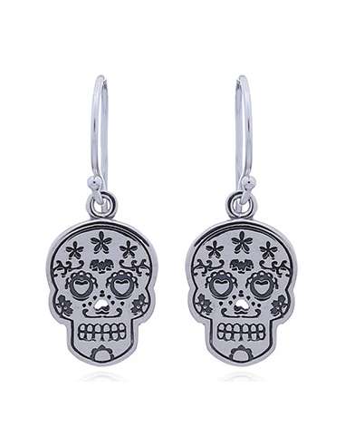 Pendientes calavera mexicana.