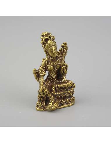 Mini Figura de bronce Tara Verde 3,5 cm