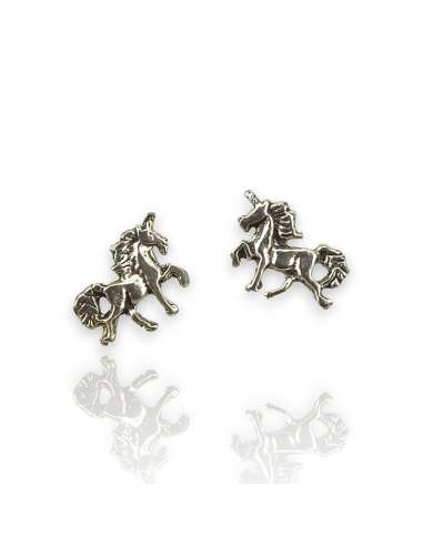 mini pendientes Unicornios de plata