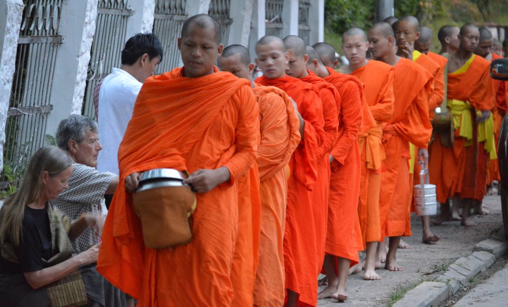 Lamas Budistas en Laos